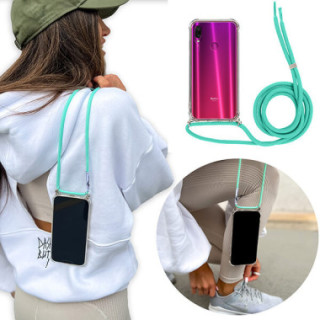 Crossbody Etui do XIAOMI REDMI NOTE 7 Ochronne Turkusowy Sznurek