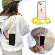 Crossbody Etui do APPLE IPHONE 13 Ochronne Żółty Sznurek