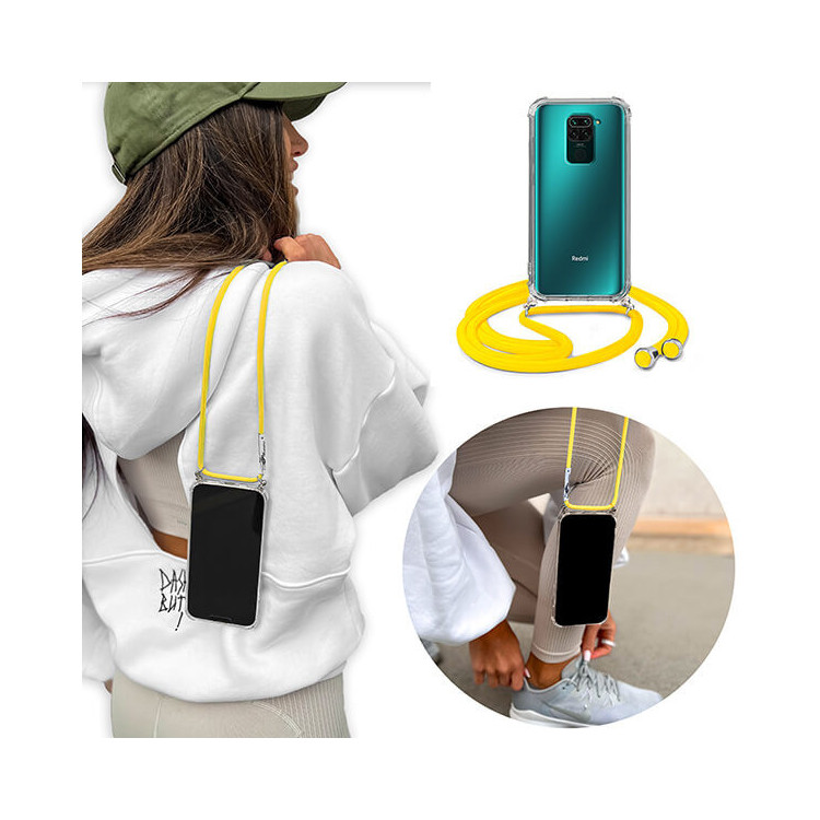 Crossbody Etui do XIAOMI REDMI NOTE 9 Ochronne Żółty Sznurek