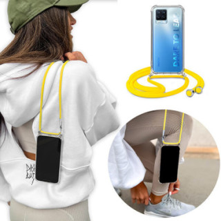 ETUI CROSSBODY NA TELEFON REALME 8 / 8 PRO Żółty Sznurek