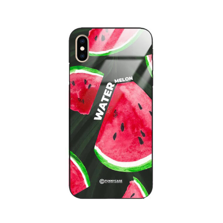 ETUI BLACK CASE GLASS NA TELEFON APPLE IPHONE XS MAX ARBUZ