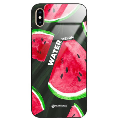 ETUI BLACK CASE GLASS NA TELEFON APPLE IPHONE XS MAX ARBUZ