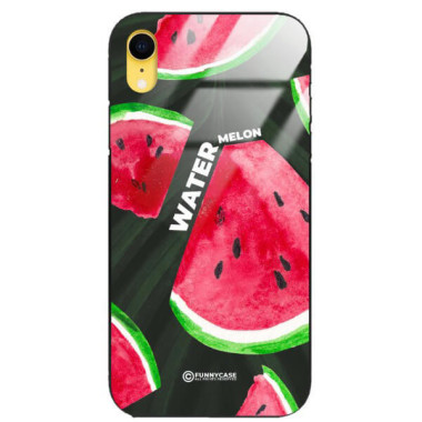 ETUI BLACK CASE GLASS NA TELEFON APPLE IPHONE XR ARBUZ