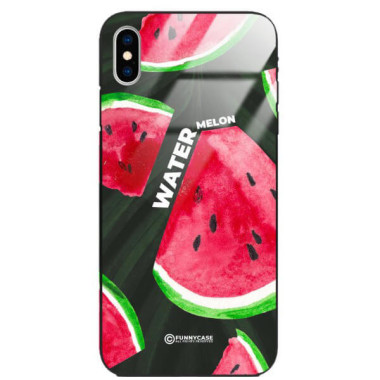 ETUI BLACK CASE GLASS NA TELEFON APPLE IPHONE XS ARBUZ