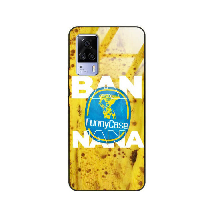 ETUI BLACK CASE GLASS NA TELEFON VIVO S9E BANAN