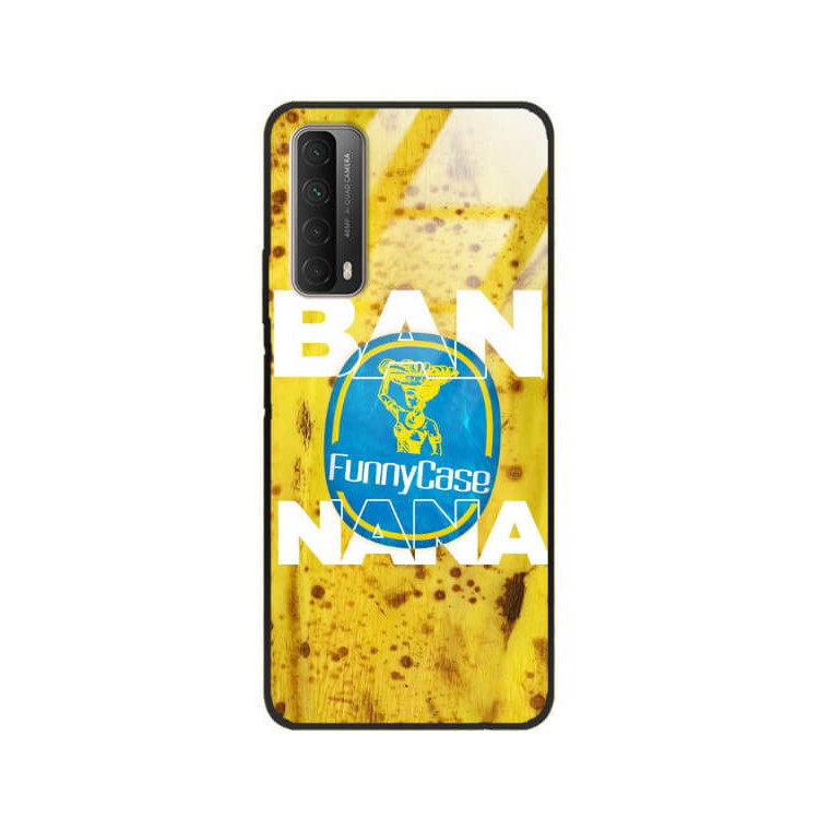 ETUI BLACK CASE GLASS NA TELEFON HUAWEI P SMART 2021 / Y7a BANAN