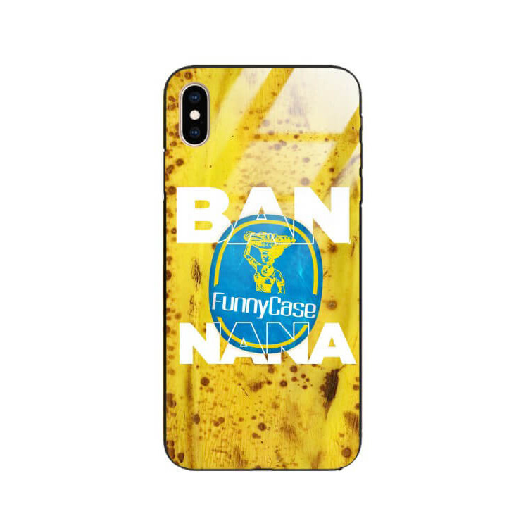 ETUI BLACK CASE GLASS NA TELEFON APPLE IPHONE XS MAX BANAN