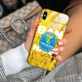 ETUI BLACK CASE GLASS NA TELEFON APPLE IPHONE XS MAX BANAN