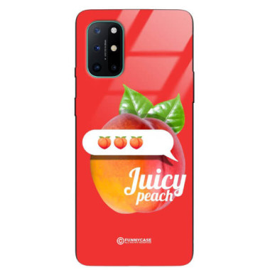 ETUI BLACK CASE GLASS NA TELEFON ONEPLUS 8T BRZOSKWINIA