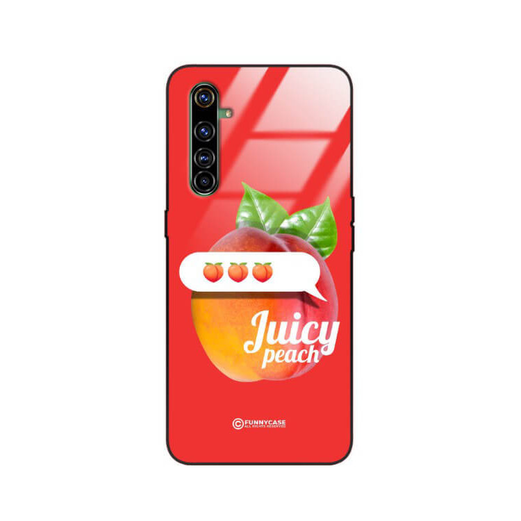 ETUI BLACK CASE GLASS NA TELEFON REALME X50 PRO BRZOSKWINIA