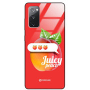 ETUI BLACK CASE GLASS NA TELEFON SAMSUNG GALAXY S20FE / S20 LITE BRZOSKWINIA
