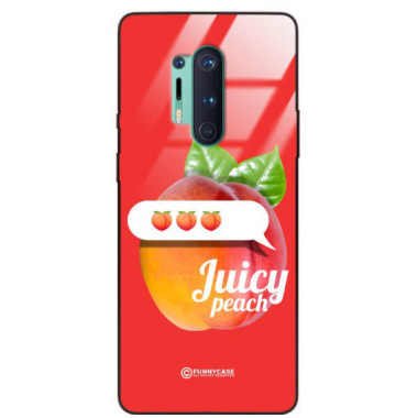 ETUI BLACK CASE GLASS NA TELEFON ONEPLUS 8 PRO BRZOSKWINIA