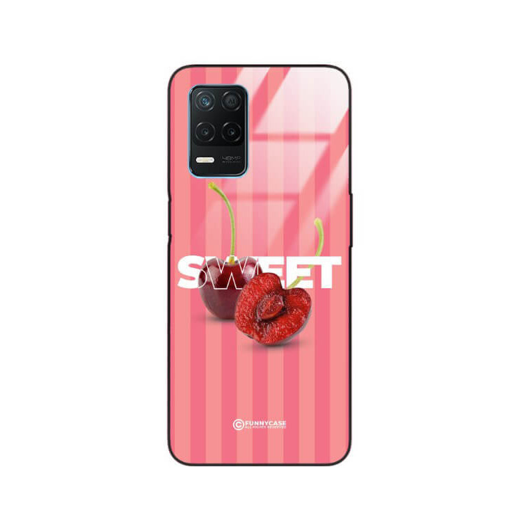 ETUI BLACK CASE GLASS NA TELEFON REALME 8 5G / V13 5G CZEREŚNIE