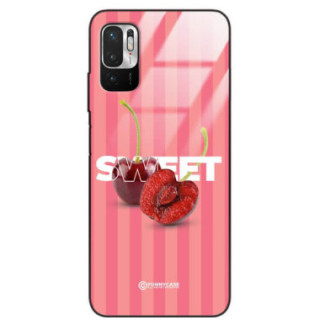 ETUI BLACK CASE GLASS NA TELEFON XIAOMI REDMI NOTE 10 5G CZEREŚNIE