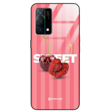 ETUI BLACK CASE GLASS NA TELEFON OPPO K9 CZEREŚNIE