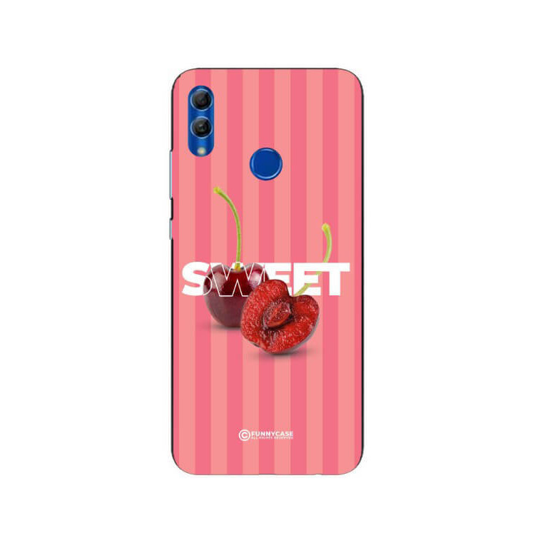 ETUI BLACK CASE GLASS NA TELEFON HUAWEI HONOR 10 LITE CZEREŚNIE