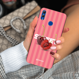 ETUI BLACK CASE GLASS NA TELEFON HUAWEI HONOR 10 LITE CZEREŚNIE