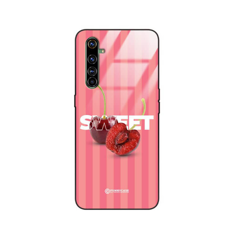 ETUI BLACK CASE GLASS NA TELEFON REALME X50 / X50 5G / X3 SUPER ZOOM CZEREŚNIE