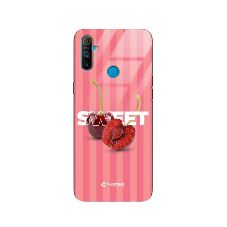 ETUI BLACK CASE GLASS NA TELEFON REALME C3 CZEREŚNIE