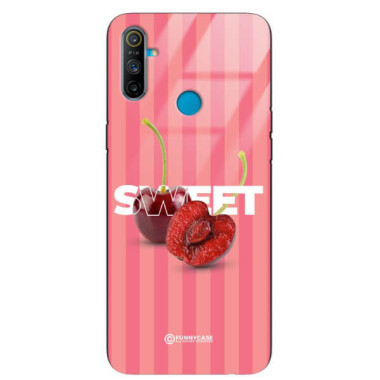 ETUI BLACK CASE GLASS NA TELEFON REALME C3 CZEREŚNIE