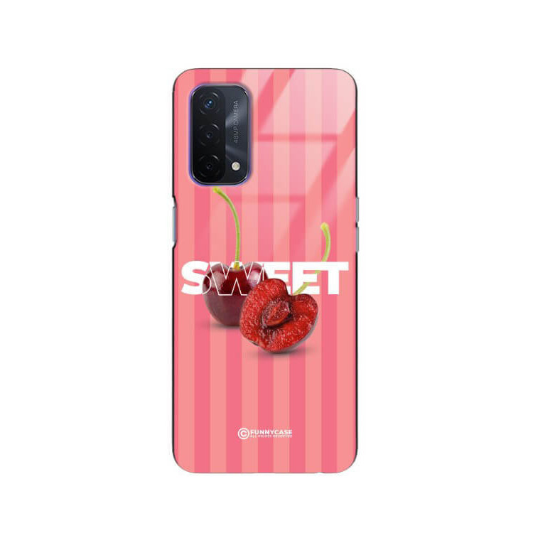 ETUI BLACK CASE GLASS NA TELEFON OPPO A93 5G CZEREŚNIE