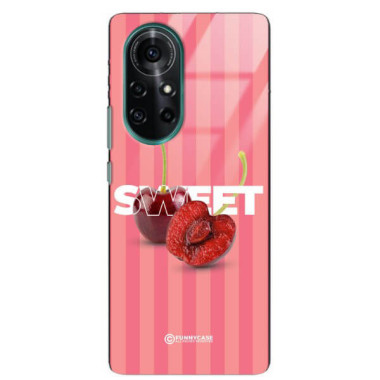 ETUI BLACK CASE GLASS NA TELEFON HUAWEI NOVA 8 PRO CZEREŚNIE