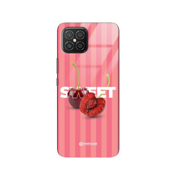 ETUI BLACK CASE GLASS NA TELEFON HUAWEI NOVA 8 SE CZEREŚNIE