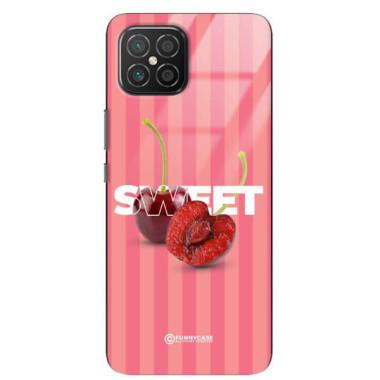 ETUI BLACK CASE GLASS NA TELEFON HUAWEI NOVA 8 SE CZEREŚNIE