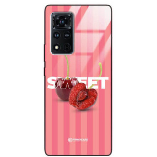 ETUI BLACK CASE GLASS NA TELEFON HUAWEI HONOR VIEW 40 V40 5G CZEREŚNIE