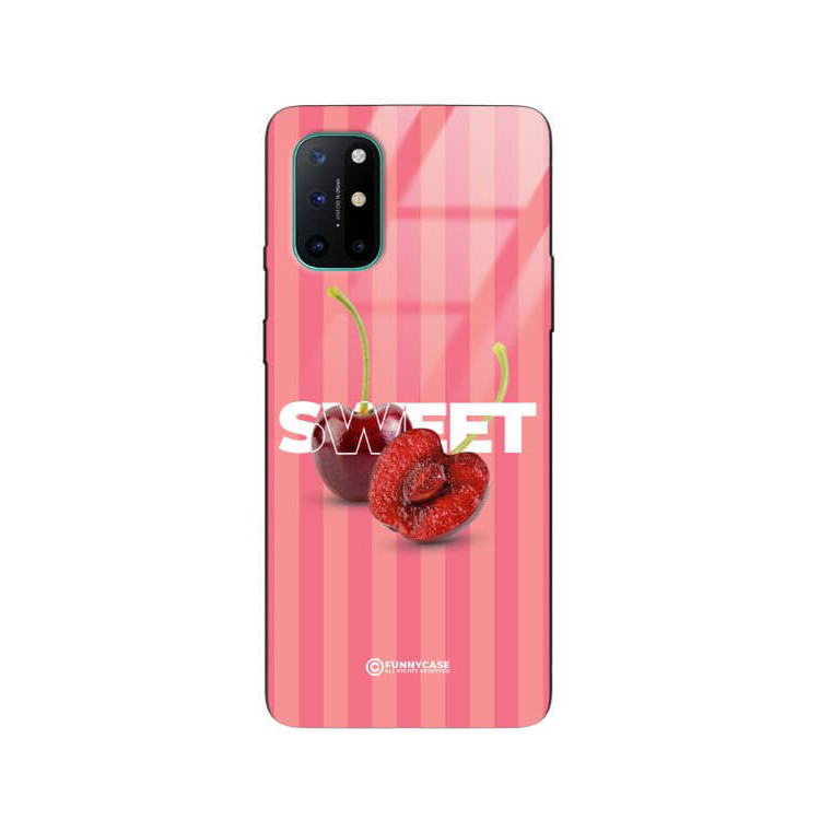 ETUI BLACK CASE GLASS NA TELEFON ONEPLUS 8T CZEREŚNIE