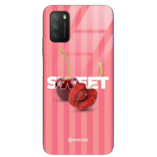 ETUI BLACK CASE GLASS NA TELEFON XIAOMI POCO M3 CZEREŚNIE