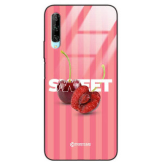 ETUI BLACK CASE GLASS NA TELEFON HUAWEI Y9S / HONOR 9X PRO CZEREŚNIE