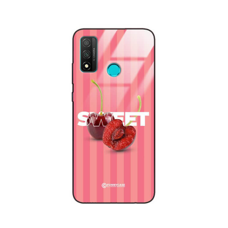 ETUI BLACK CASE GLASS NA TELEFON HUAWEI P SMART 2020 CZEREŚNIE