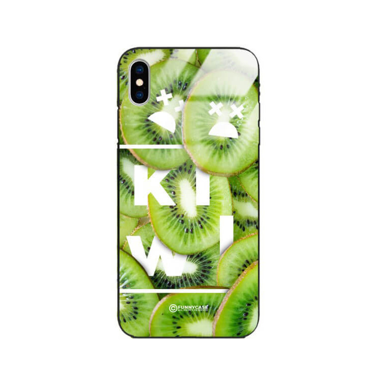 ETUI BLACK CASE GLASS NA TELEFON APPLE IPHONE XS KIWI