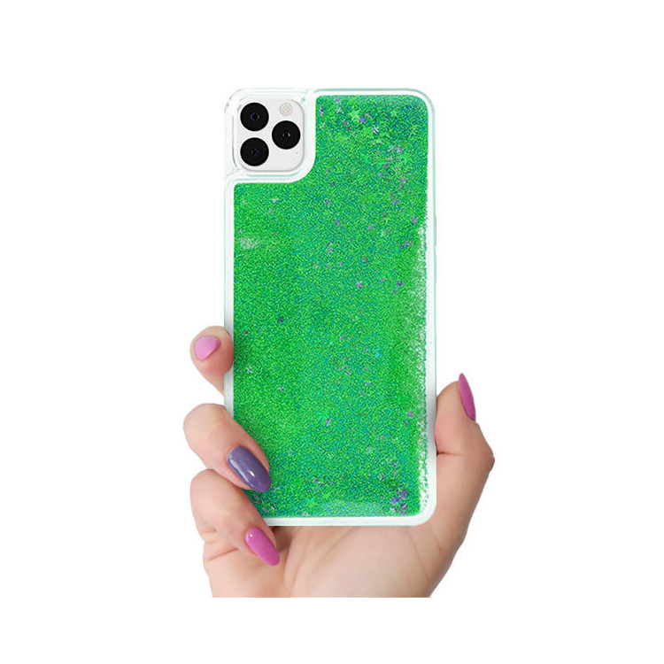 ETUI LIQUID SPARKLE NA TELEFON  APPLE IPHONE 11 ZIELONY