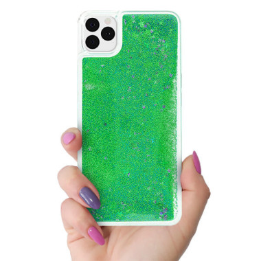 ETUI LIQUID SPARKLE NA TELEFON  APPLE IPHONE 11 ZIELONY