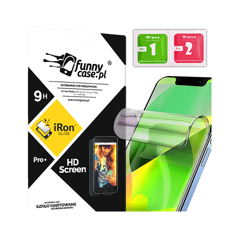 FOLIA HYDROŻELOWA NA TELEFON MOTOROLA MOTO G9 / G9 PLAY / E7 PLUS TRANSPARENTNY