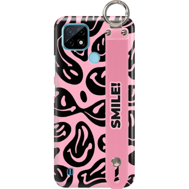 ETUI Z PASKIEM NA TELEFON REALME C21 SMILEY