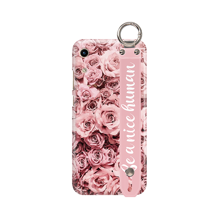 ETUI Z PASKIEM NA TELEFON HUAWEI HONOR 8A RÓŻOWE RÓŻE