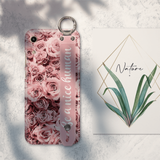 ETUI Z PASKIEM NA TELEFON HUAWEI HONOR 8A RÓŻOWE RÓŻE