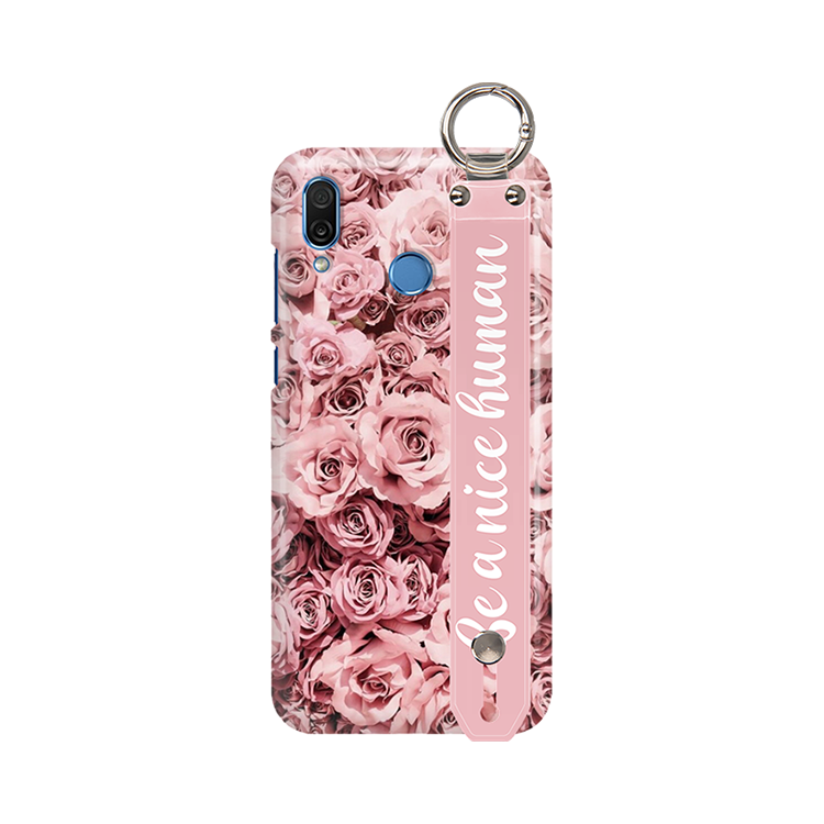 ETUI Z PASKIEM NA TELEFON HUAWEI HONOR PLAY RÓŻOWE RÓŻE
