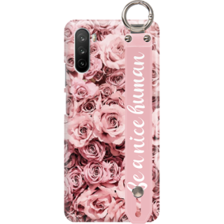 ETUI Z PASKIEM NA TELEFON HUAWEI MAIMANG 9 RÓŻOWE RÓŻE