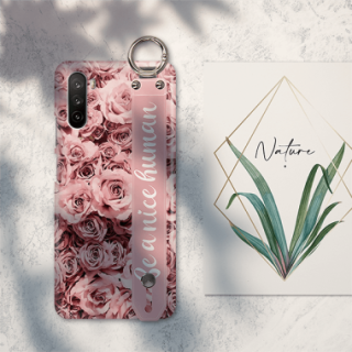 ETUI Z PASKIEM NA TELEFON HUAWEI MAIMANG 9 RÓŻOWE RÓŻE