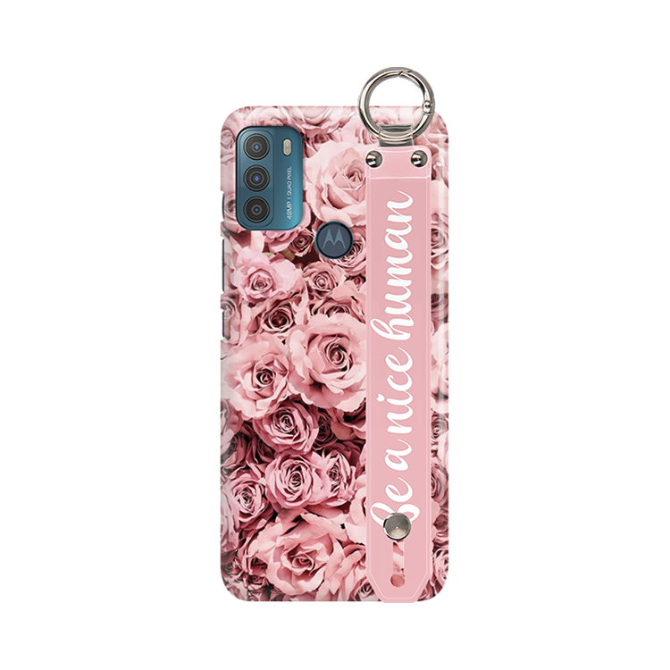 ETUI Z PASKIEM NA TELEFON MOTOROLA MOTO G50 RÓŻOWE RÓŻE