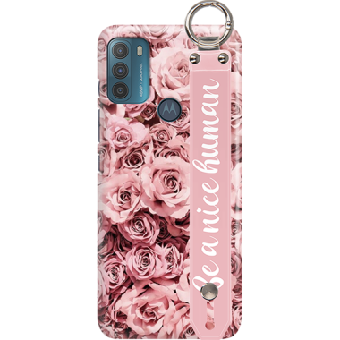 ETUI Z PASKIEM NA TELEFON MOTOROLA MOTO G50 RÓŻOWE RÓŻE
