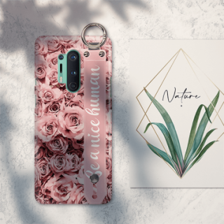 ETUI Z PASKIEM NA TELEFON ONEPLUS 8 PRO RÓŻOWE RÓŻE