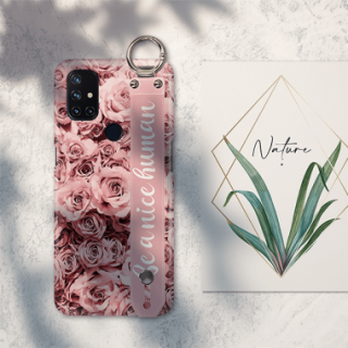 ETUI Z PASKIEM NA TELEFON ONEPLUS NORD N10 5G RÓŻOWE RÓŻE
