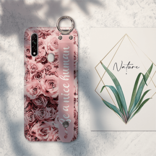 ETUI Z PASKIEM NA TELEFON OPPO A8 RÓŻOWE RÓŻE