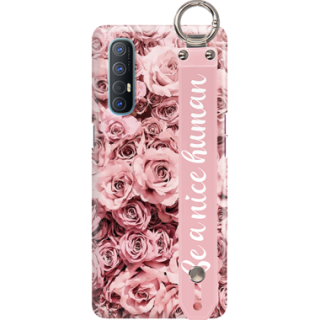 ETUI Z PASKIEM NA TELEFON OPPO RENO 3 PRO RÓŻOWE RÓŻE