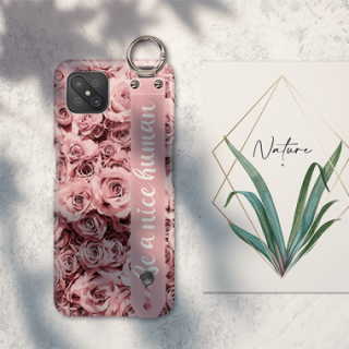 ETUI Z PASKIEM NA TELEFON OPPO RENO 4Z 5G RÓŻOWE RÓŻE